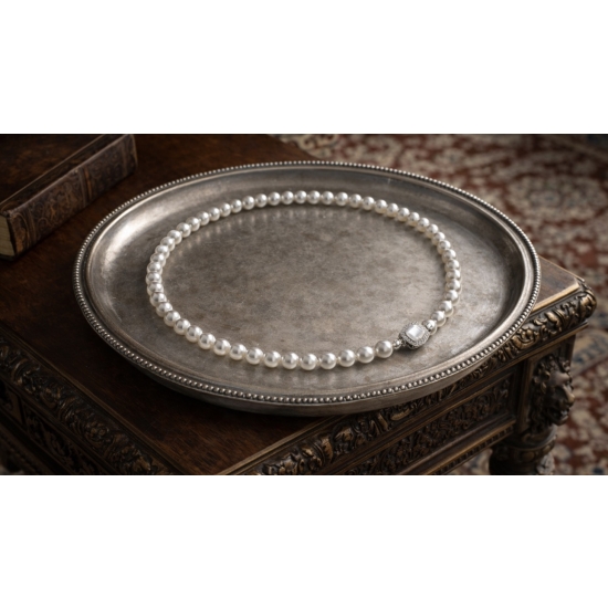 Klasyczny naszyjnik z jasnych pereł – ponadczasowy detal do eleganckich stylizacji.