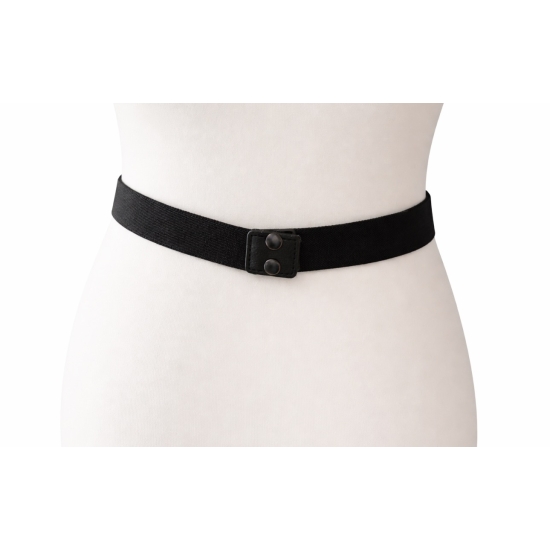 Elastyczny pasek z haftowaną aplikacją – elegancki detal w chłodnej, biżuteryjnej kolorystyce.