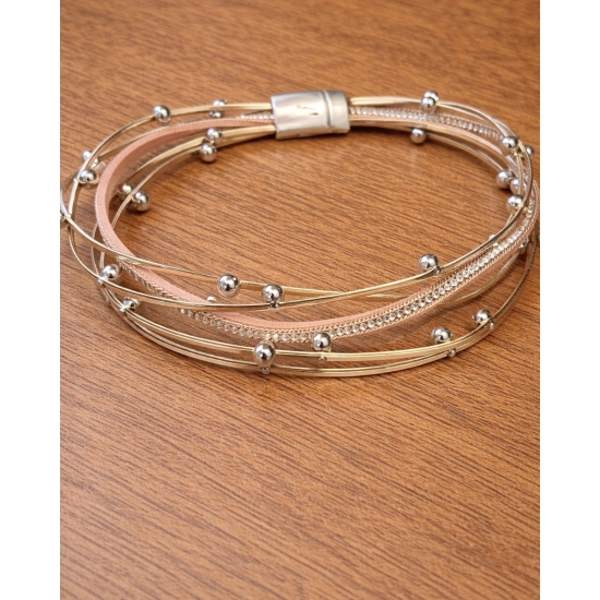 Elegancki choker z możliwością noszenia jako bransoletka, z wygodnym magnetycznym zapięciem – uniwersalna biżuteria 2w1.