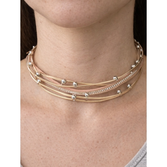 Elegancki choker z możliwością noszenia jako bransoletka, z wygodnym magnetycznym zapięciem – uniwersalna biżuteria 2w1.