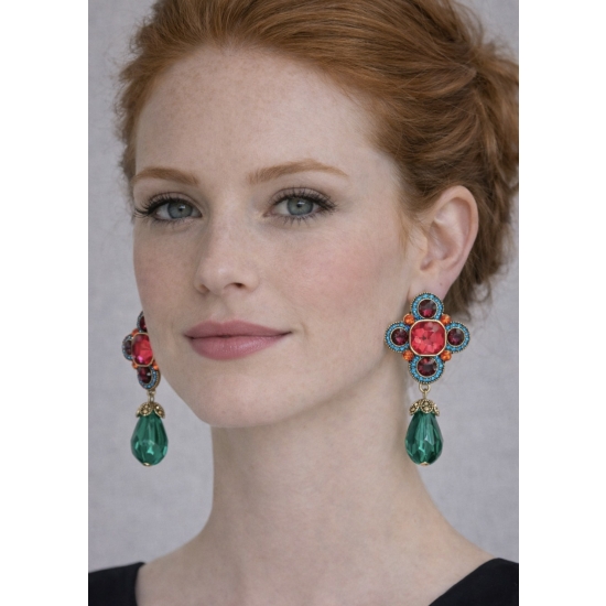 Kolczyki z kryształami – biżuteria o królewskim charakterze.