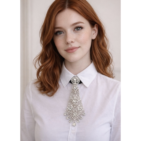 Krawatka na regulowanej tasiemce – blask, który definiuje styl.